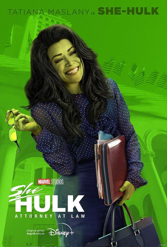 تاتیانا مازلانی در پوستر سریال «شی هالک: وکیل دادگستری»(She-Hulk: Attorney at Law)